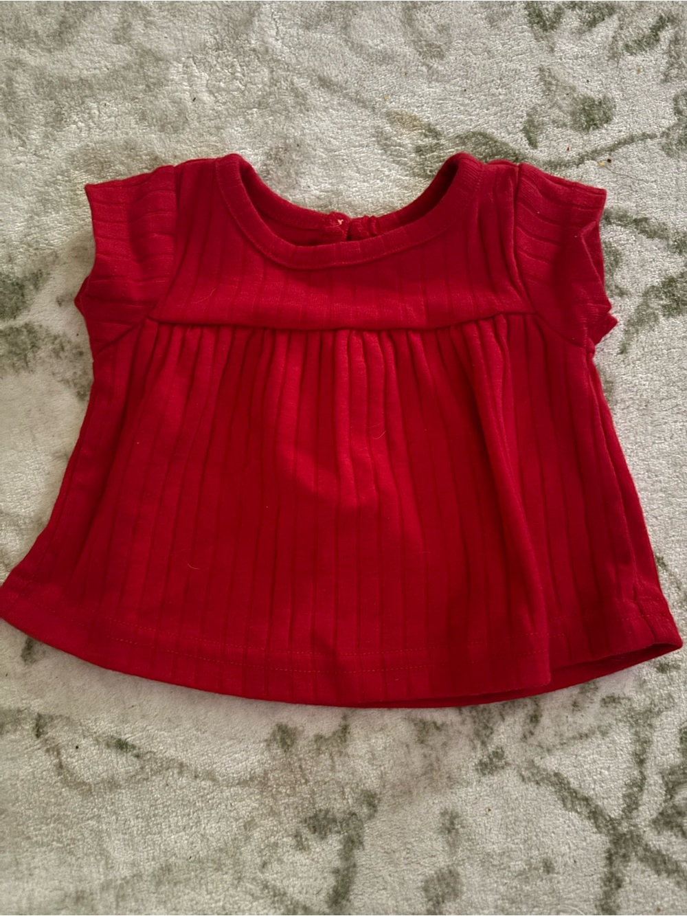 ✨5/$10 Carter's Red Ribbed Short-Sleeve Baby Tee